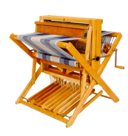 Leclerc Compact 24-inch folding floor loom in natural maple