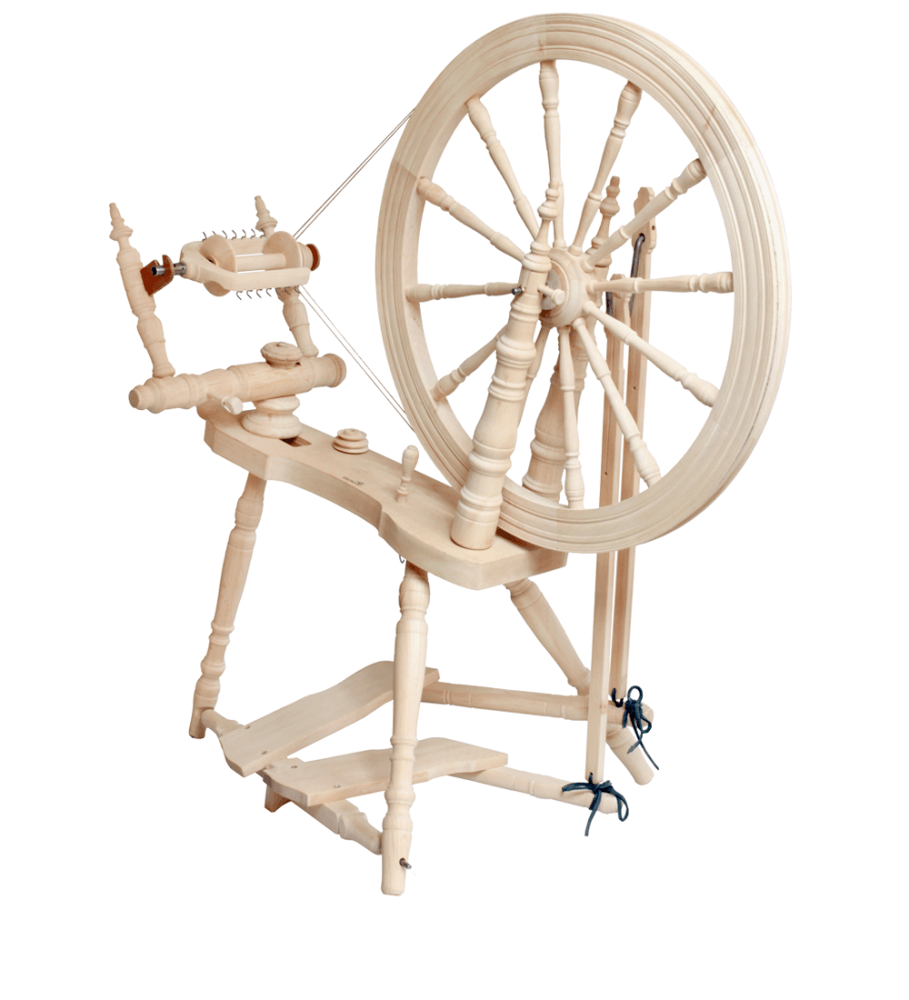 Kromski Symphony Saxony spinning wheel, natural wood