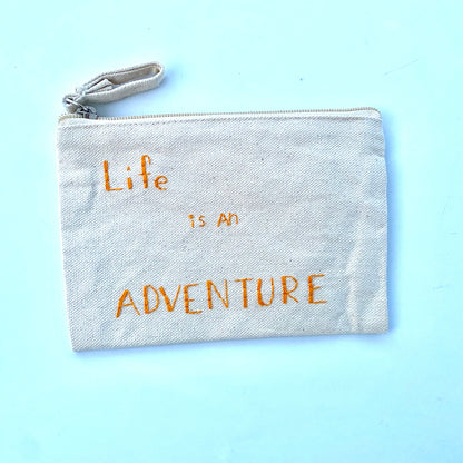 Zipper Pouch - Embroidered Designs