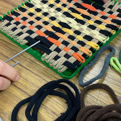 KIDS CAN WEAVE on a Potholder Loom!