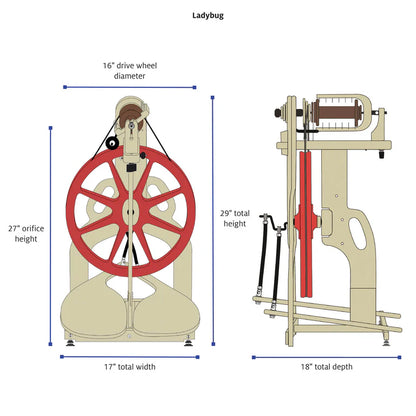 Ladybug Spinning Wheel (DISPLAY MODEL)